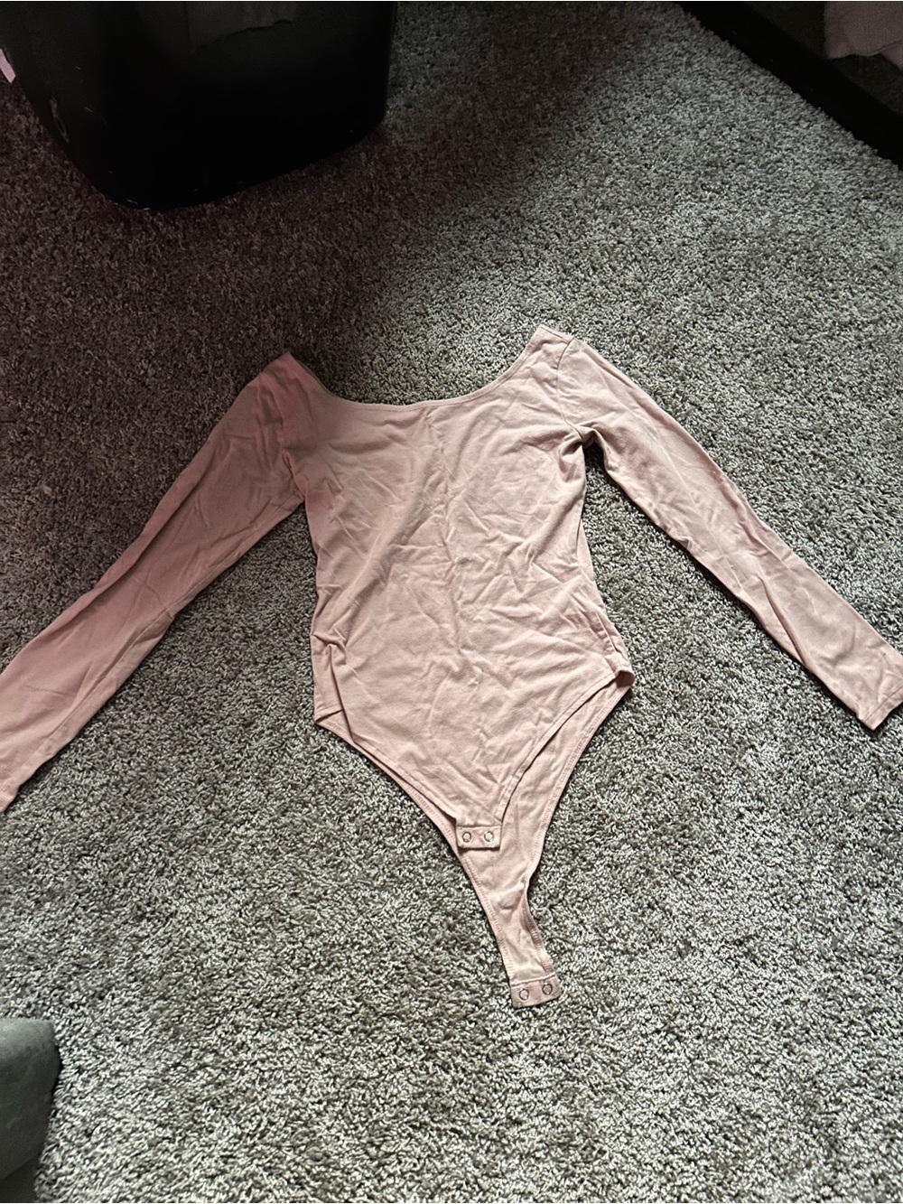 a new day Long-Sleeve Scoop Neck Bodysuit in Blush Pink
